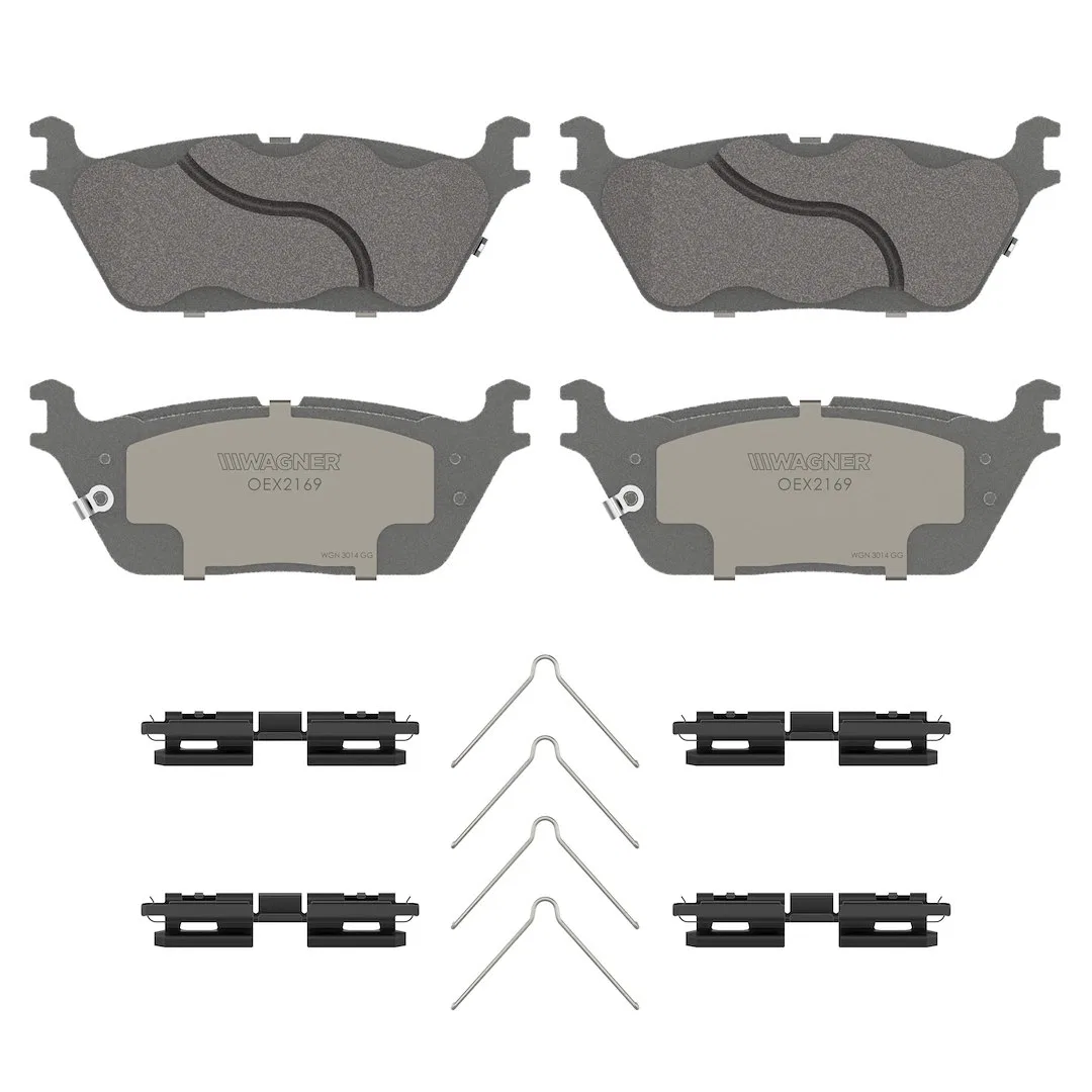 OEX2169 – WAGNER BRAKE Brake Pad, FMSI Number D2169-9414 Ceramic Set Of 4 With Mounting Hardware